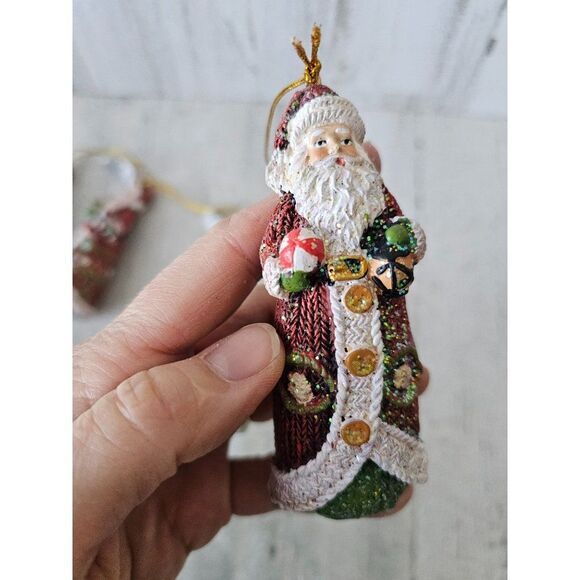 Santa glitter ornament set Xmas tree - Picture 11 of 11
